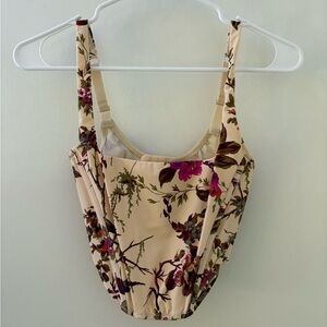 Floral Print Corset Top